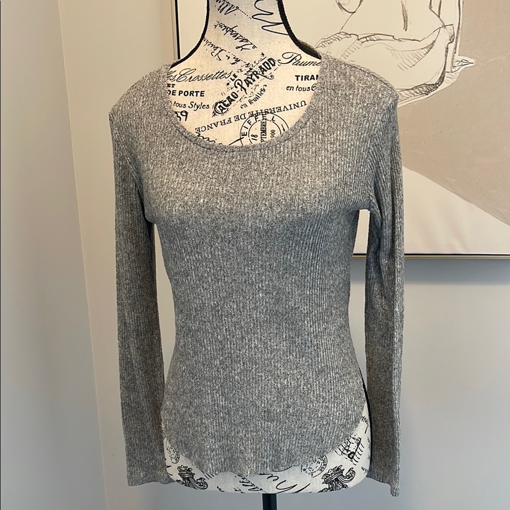 Antistar Gray Ribbed Top -Size Extra Small - Picture 4 of 11
